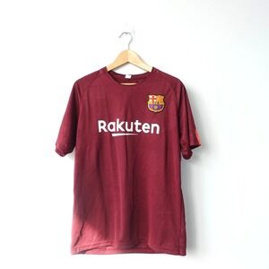FC Barcelona Football Soccer Jersey Shirt Mens S Barca 21 Rakuten Maroon Red FCB